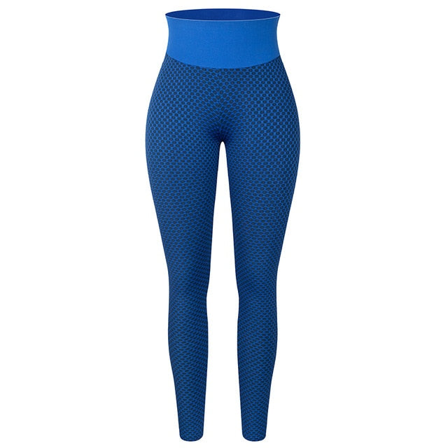 Powder Blue Ruched Leggings High Waisted and Booty Enhancing