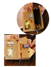 Load image into Gallery viewer, Women Gold Hollow Leaves PU Leather Wallet