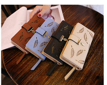 Load image into Gallery viewer, Women Gold Hollow Leaves PU Leather Wallet