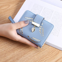 Load image into Gallery viewer, Women Gold Hollow Leaves PU Leather Wallet