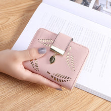 Load image into Gallery viewer, Women Gold Hollow Leaves PU Leather Wallet