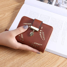 Load image into Gallery viewer, Women Gold Hollow Leaves PU Leather Wallet
