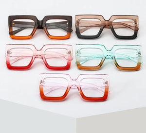 Oversized Square Women's Glasses Frame New Fashion Clear Lens Big Transparent Eyeglasses Female Eyewear Frames Sunglasses UV400