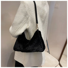 Load image into Gallery viewer, Korean Style Fashion Popular Furry Chic Bag Women&#39;s, Autumn and Winter Plush Shoulder Bag
