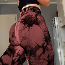 Load image into Gallery viewer, Seamless Tie Dye Scrunch Yoga Leggings For Women, High Waist and Tummy Control