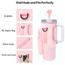 Load image into Gallery viewer, Water Bottle Carrier Bag with XL Zipper Bag Compatible with Stanley 40oz Tumbler with Handle,Gradient color Water Bottle Holder