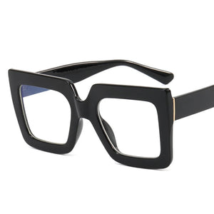 Oversized Square Women's Glasses Frame New Fashion Clear Lens Big Transparent Eyeglasses Female Eyewear Frames Sunglasses UV400