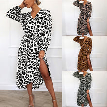 Load image into Gallery viewer, Fashion Leopard Print Beach Dress