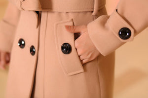 Winter Faux Trenchcoat, Slim Double Breasted