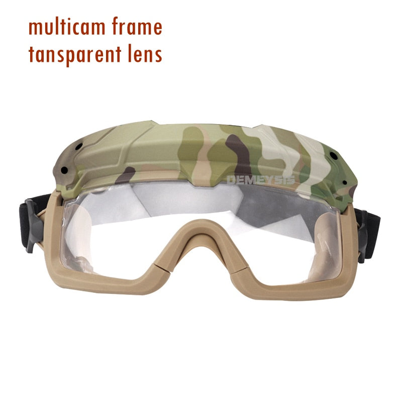Tactical Airsoft Paintball Goggles Windproof Anti Fog Cs Wargame Hiking  Protection Goggles Fits For Tactical Helmet-c