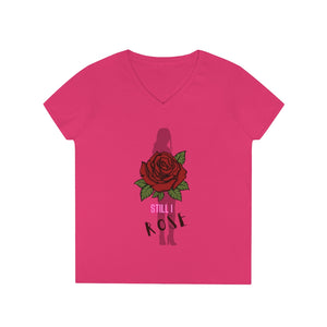'Still I Rose' Ladies' V-Neck T-Shirt