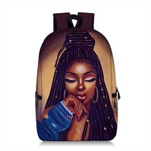 Load image into Gallery viewer, Cute Melanin Girl Print Backpacks