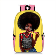 Load image into Gallery viewer, Cute Melanin Girl Print Backpacks