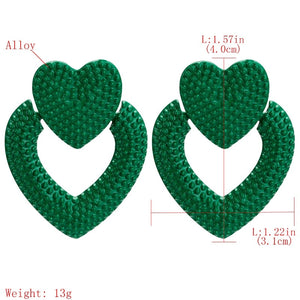 Large Designer Acrylic Heart Earrings