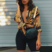 Load image into Gallery viewer, Elegant Loose Leopard Print Women Blouse