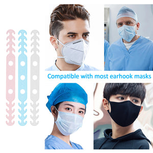 Multi-Colored Length Adjustable Mask Hooks For Ear Support and Relief (6 Pack!)