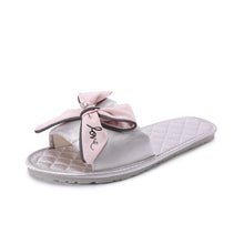 Load image into Gallery viewer, Women Silk Slippers w/ Cute Love Bow