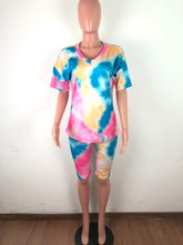 Load image into Gallery viewer, Two Piece Tie Dye Set w/ Mask