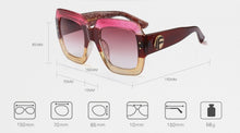 Load image into Gallery viewer, Ladies Ultra Chic Square Designer Sunglasses