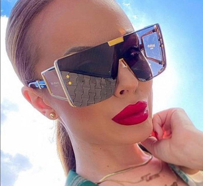 Fashion Square Oversized Retro Sunglasses