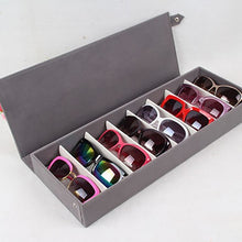 Load image into Gallery viewer, High Quality Suede, Glasses Storage Case With 8 Slot Grid