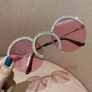 Chic Design Round Shades with Clear Lens