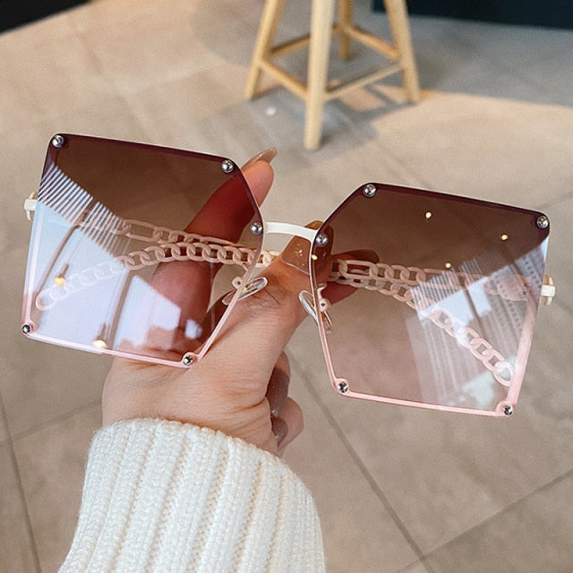New Fashion Oversize Gradient Sunglasses For Women