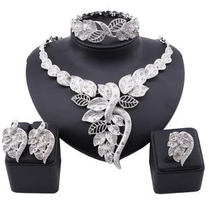 Formal Crystal Women Italian Bridal Jewelry Sets