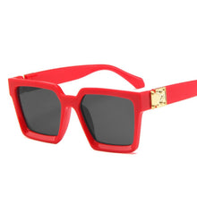 Load image into Gallery viewer, Unisex Square Designer Frame Retro Style Sunglasses