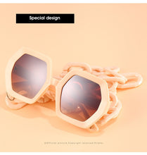 Load image into Gallery viewer, Unique Polygon Square Chain Sunglasses