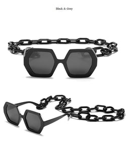 Unique Polygon Square Chain Sunglasses