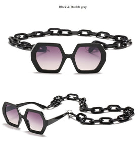 Unique Polygon Square Chain Sunglasses