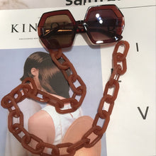 Load image into Gallery viewer, Unique Polygon Square Chain Sunglasses