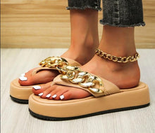 Load image into Gallery viewer, New Fashion Chain Flip-flops Sandals