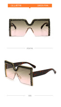 Load image into Gallery viewer, Oversized Square Crystal Frame Sunglasses