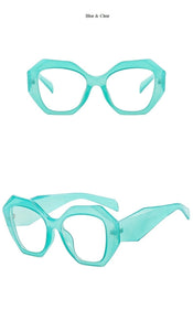Anti-blue Light New Square Eyeglasses For Women Vintage New Fashion Clear Frame