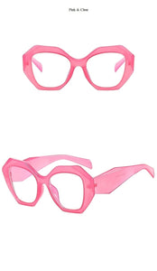 Anti-blue Light New Square Eyeglasses For Women Vintage New Fashion Clear Frame