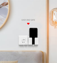 Load image into Gallery viewer, Mobile Phone Charging Hanging Holder Multifunction Wall Mounted Plug Bracket Remote Control Mounted Storage Box