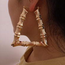 Load image into Gallery viewer, New Bamboo Hoop Earrings