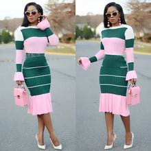 Load image into Gallery viewer, Womens Fashion Knitted Midi Dress