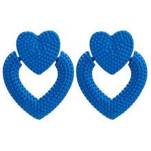 Load image into Gallery viewer, Large Designer Acrylic Heart Earrings
